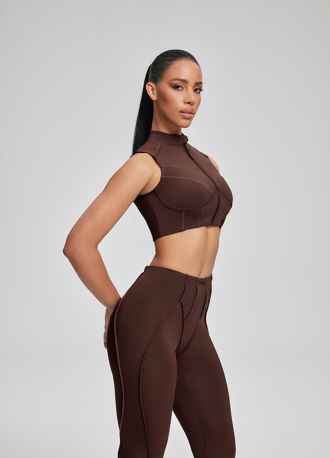High-Neck Zip-Up Top - Image 6