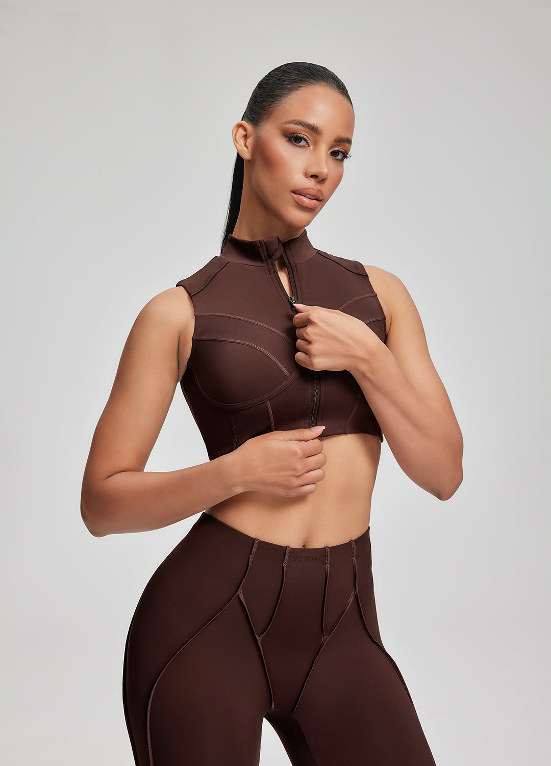 High-Neck Zip-Up Top - Image 2