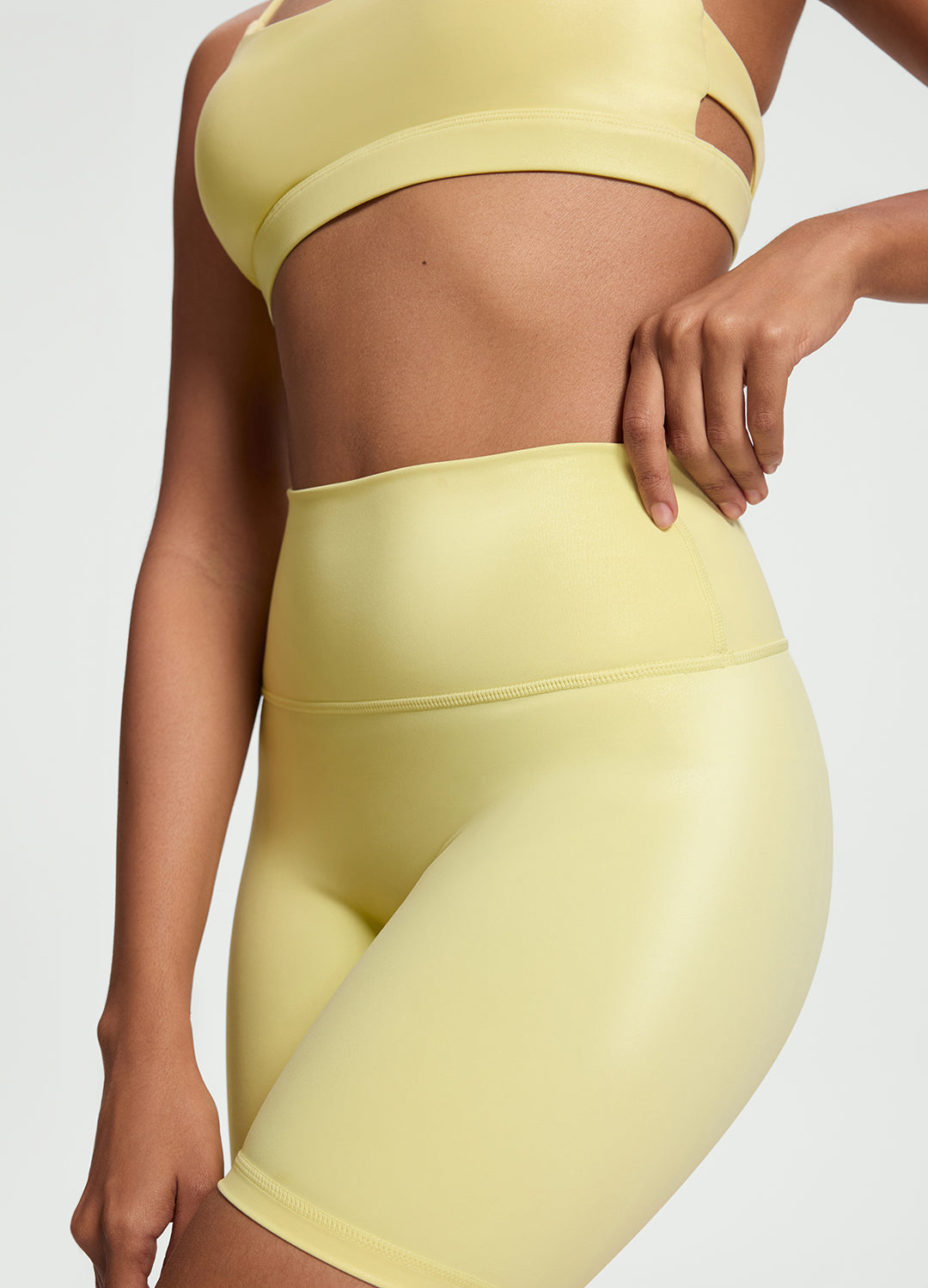 Faux Leather Bike Shorts - Image 4
