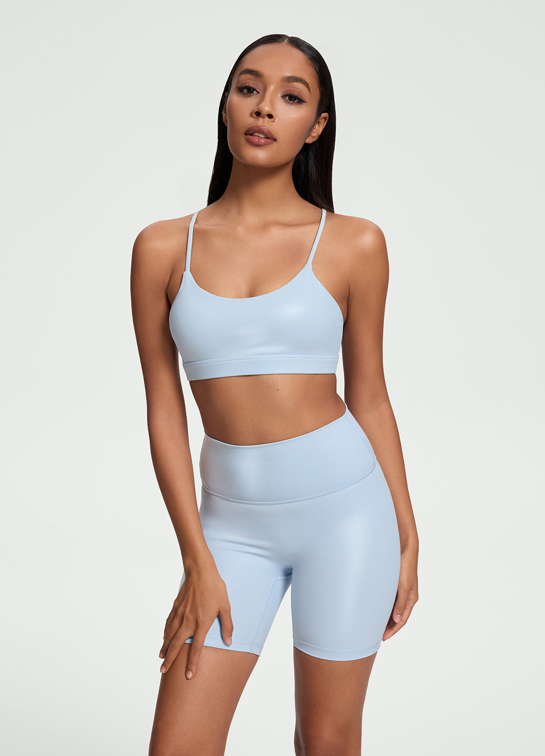 Faux Leather Bike Shorts