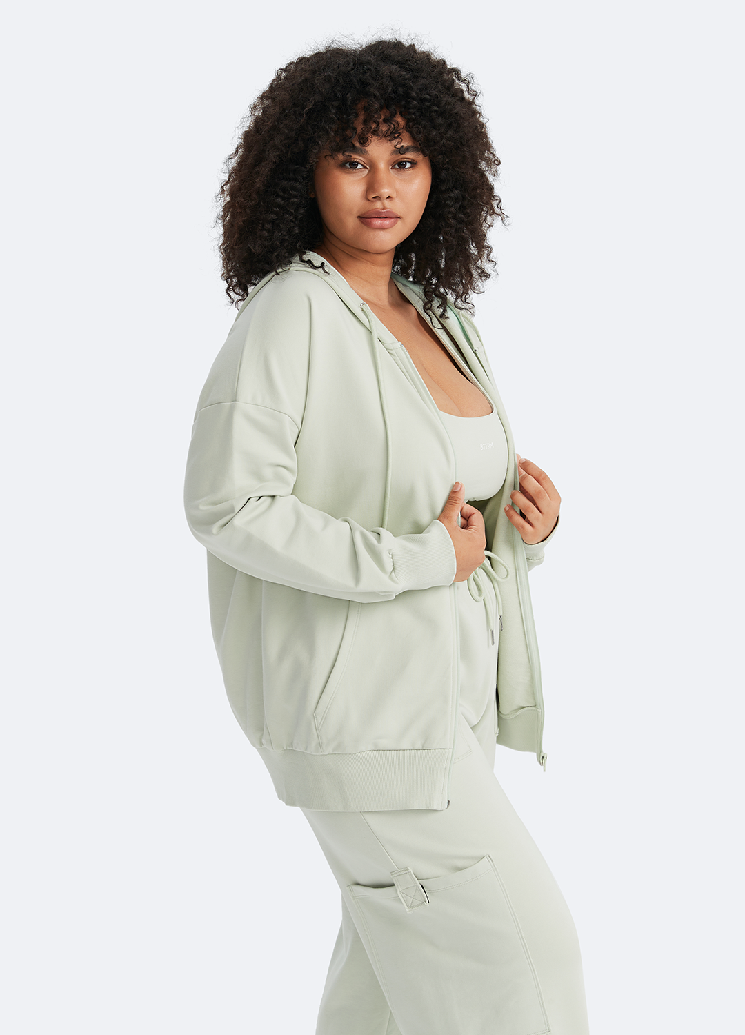Zip Up Hoodie with Pockets - Image 10