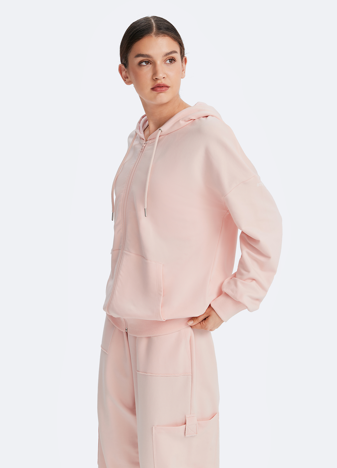 Zip Up Hoodie with Pockets - Image 5