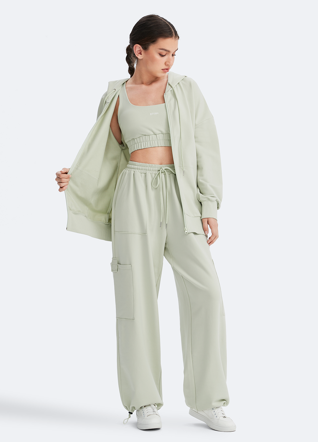 Zip Up Hoodie with Pockets - Image 6