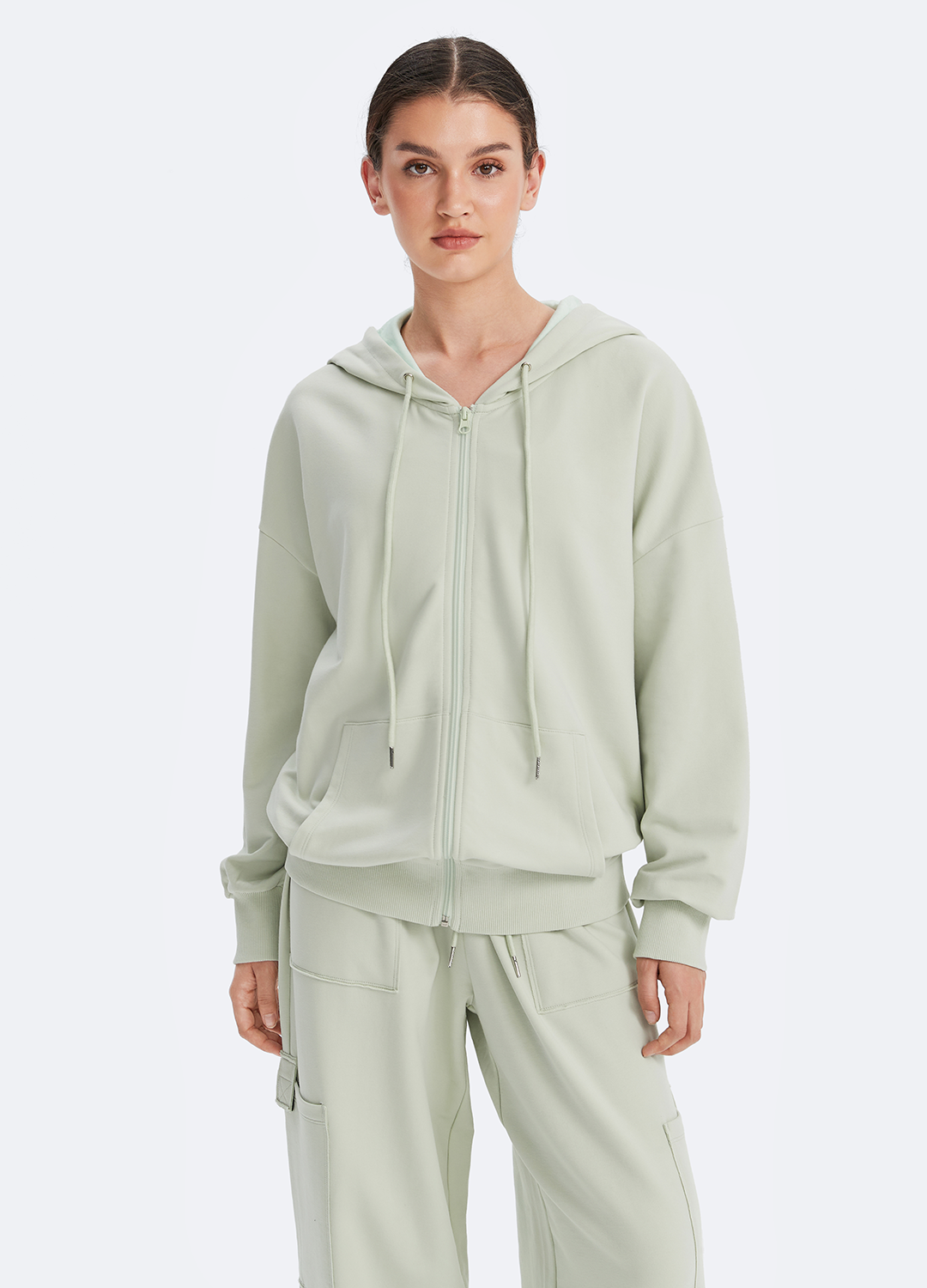 Zip Up Hoodie with Pockets - Image 2