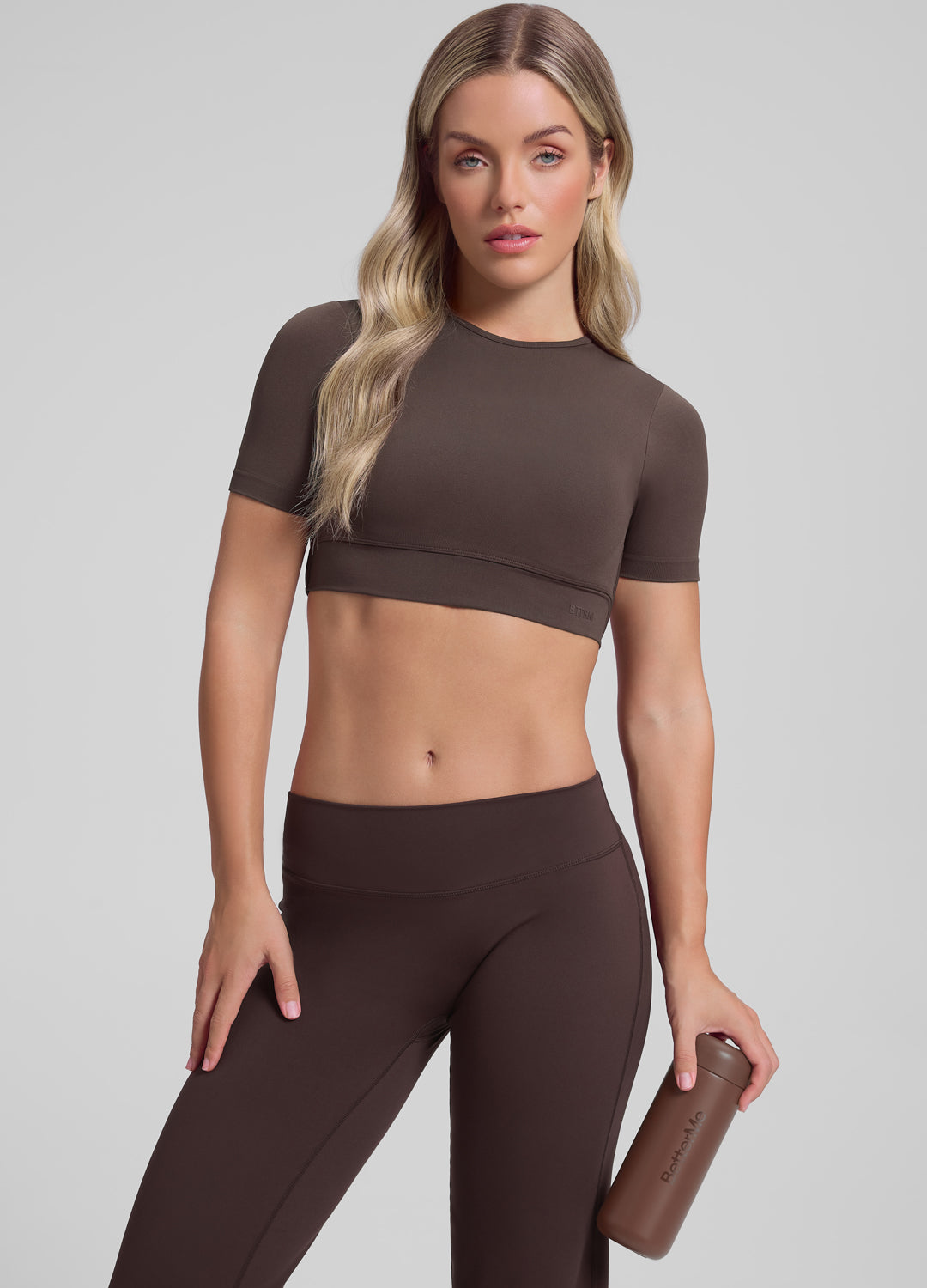 Ultrasculpt Crew Neckline Backless Removable Bra Cups Seamless Crop Top - Image 6