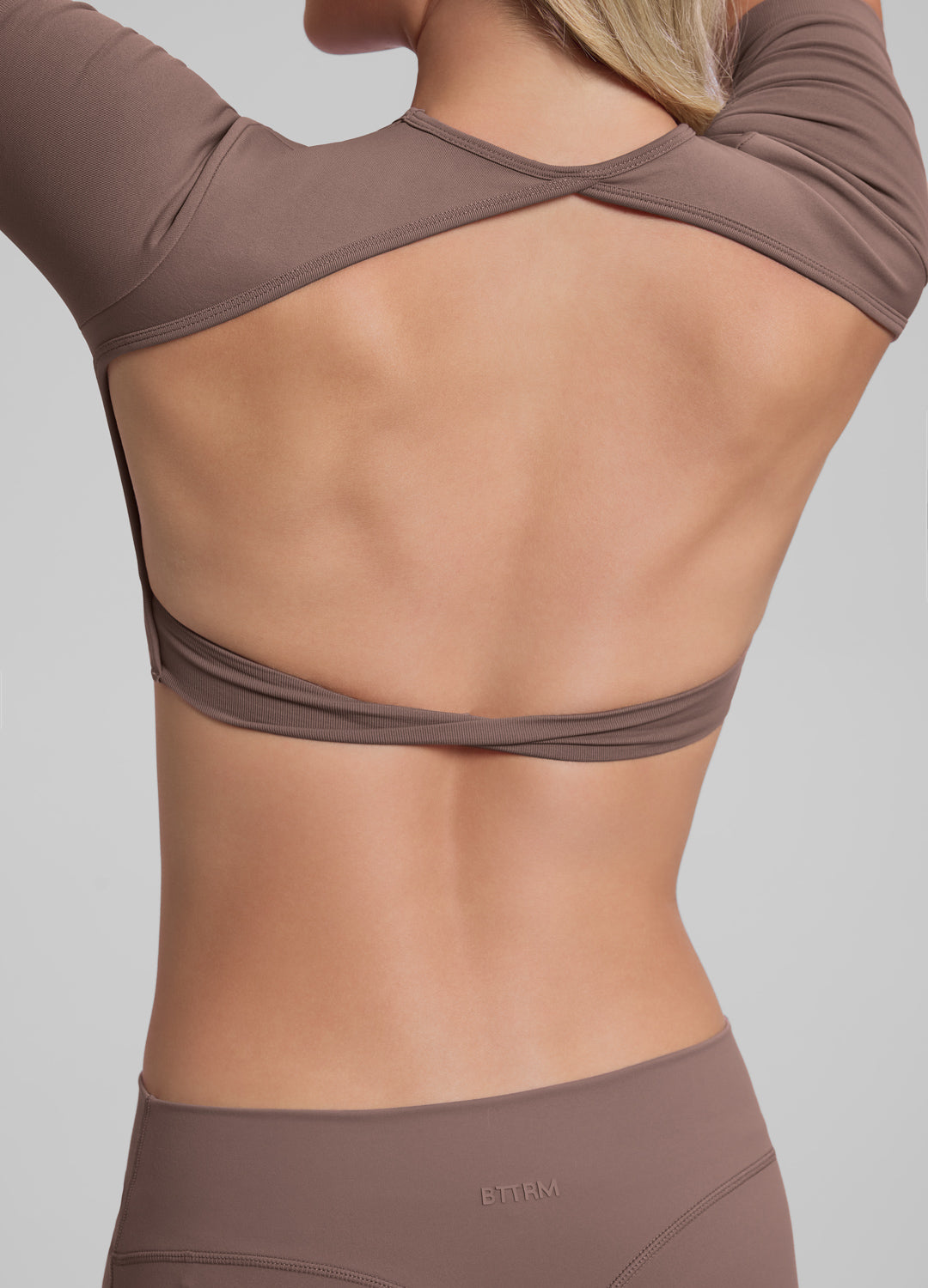 Ultrasculpt Crew Neckline Backless Removable Bra Cups Seamless Crop Top - Image 2