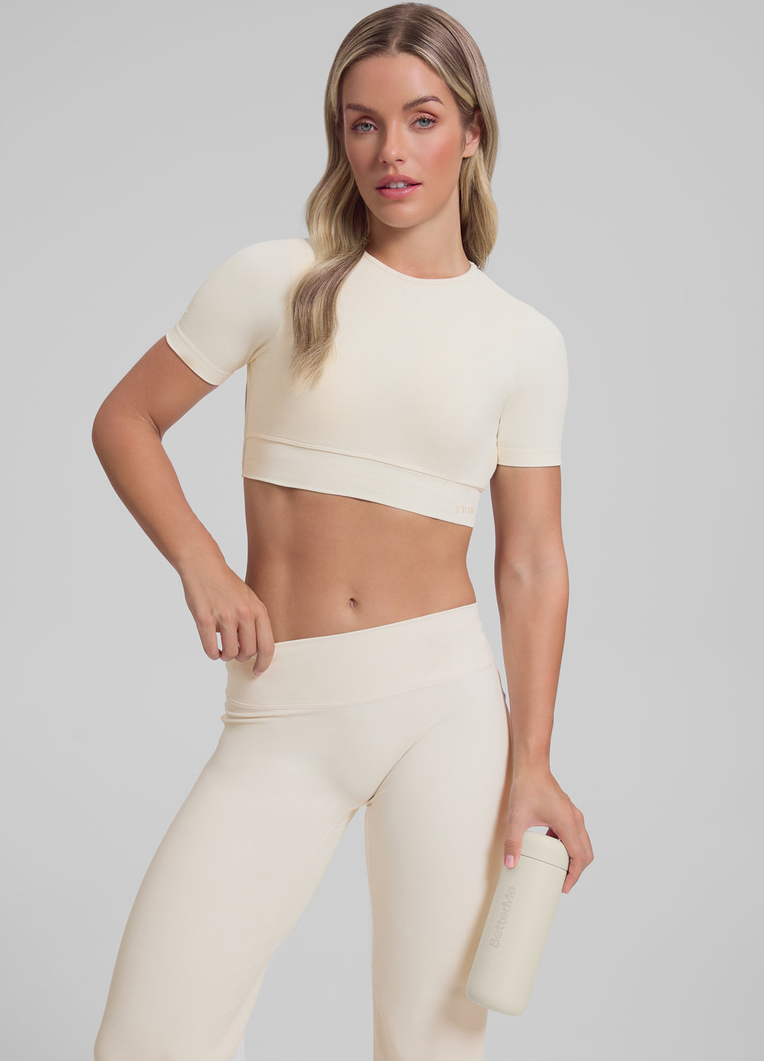 Ultrasculpt Crew Neckline Backless Removable Bra Cups Seamless Crop Top - Image 6