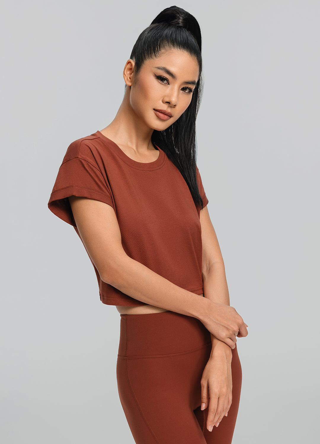Cropped Cotton T-Shirt - Image 4