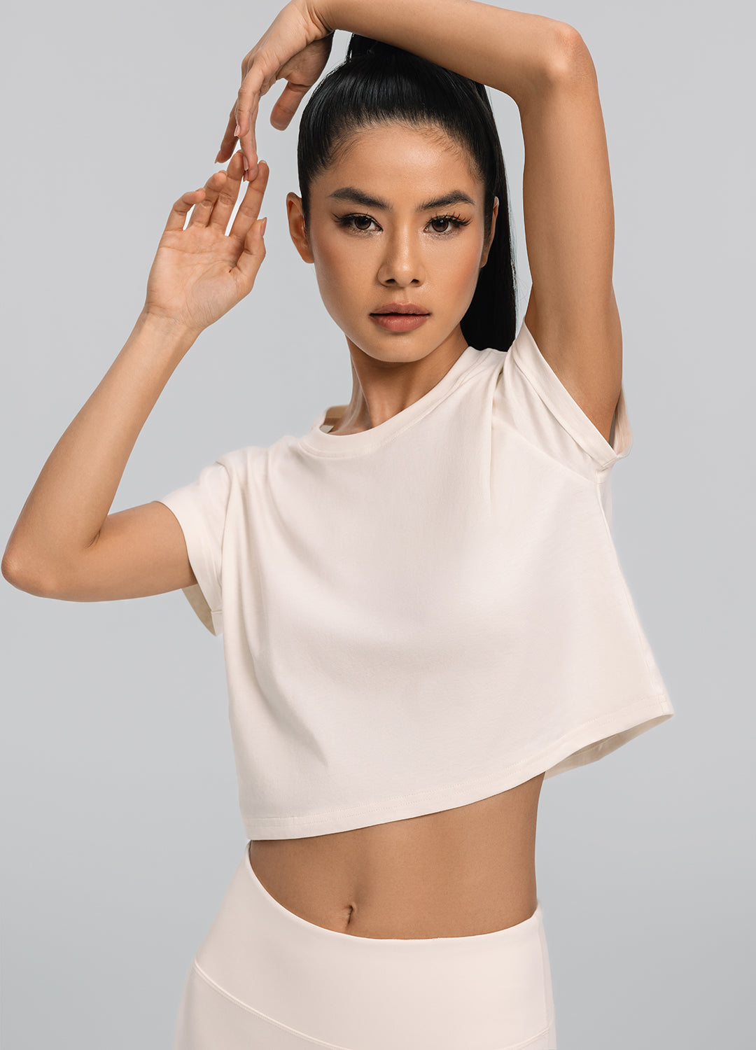 Cropped Cotton T-Shirt - Image 4