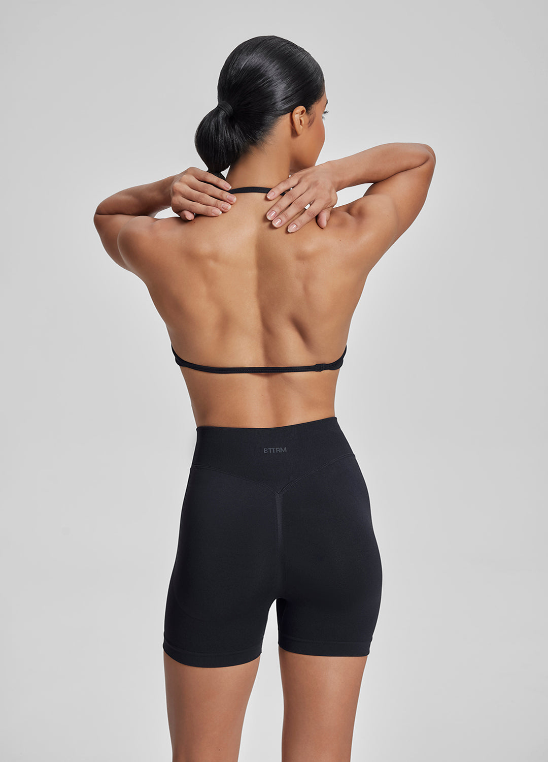 Ultrasculpt Halterneck Backless Strappy Functional Twill Knit Bra - Image 2