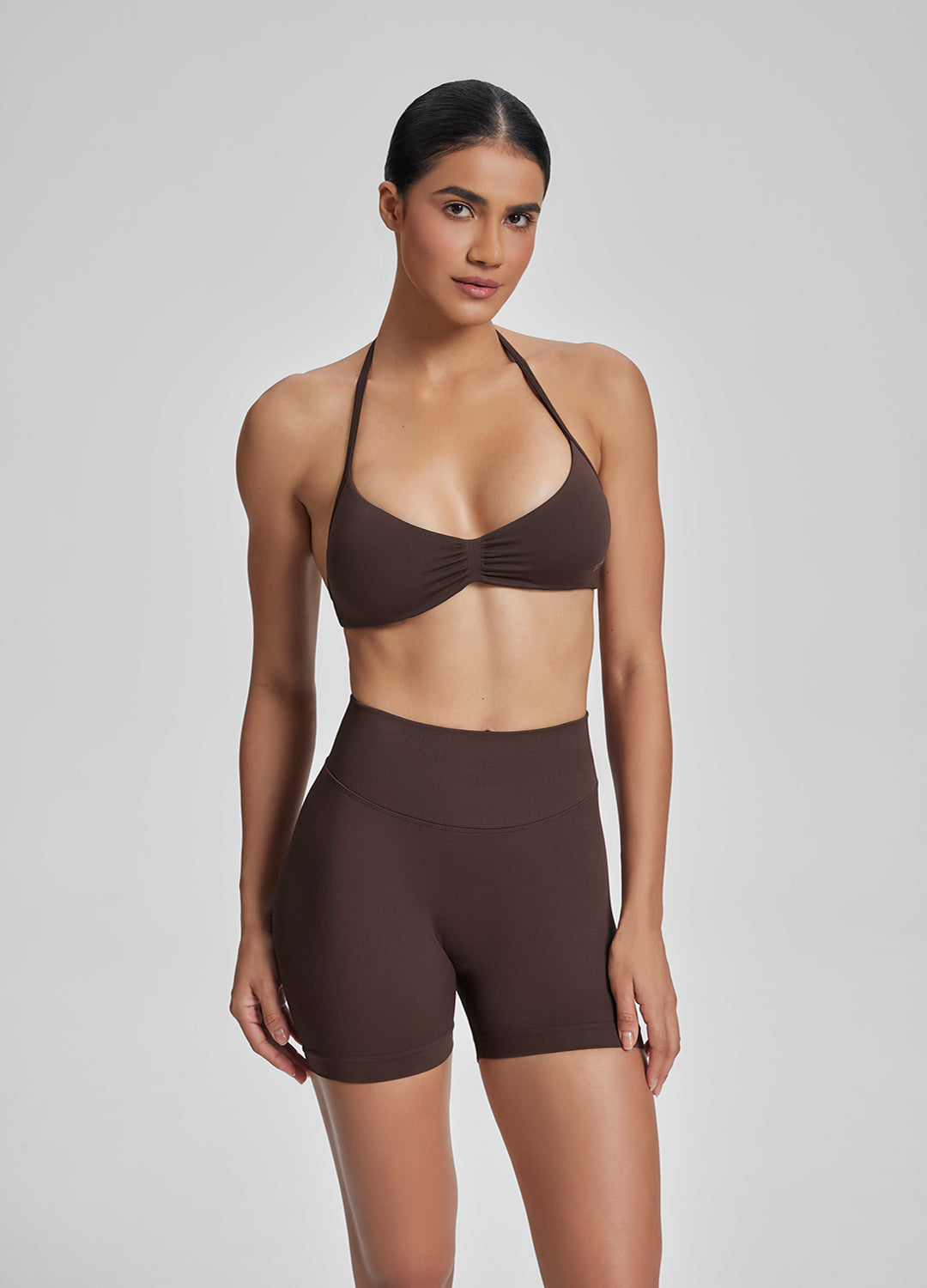 Ultrasculpt Halterneck Backless Strappy Functional Twill Knit Bra - Image 4