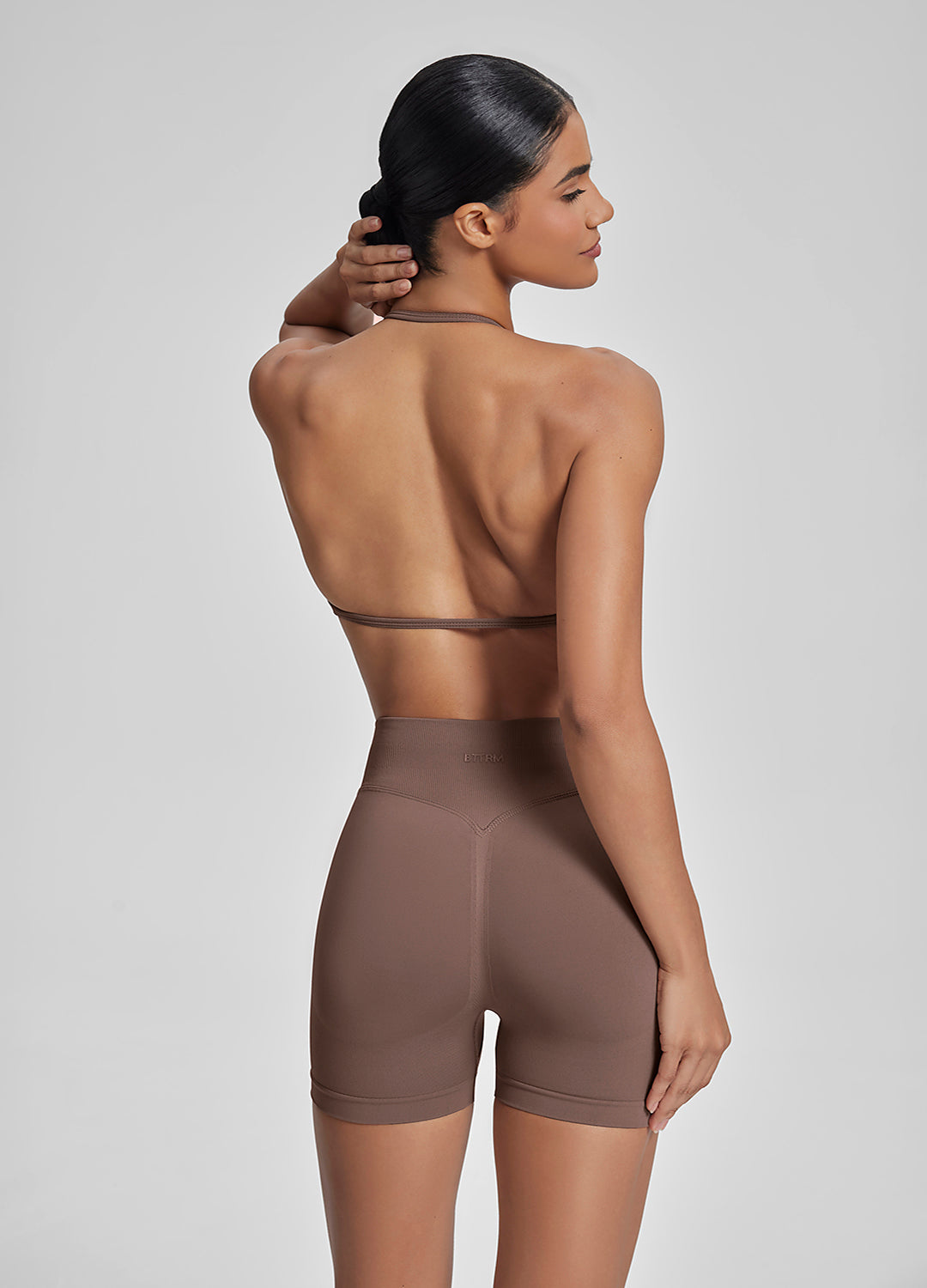 Ultrasculpt Halterneck Backless Strappy Functional Twill Knit Bra - Image 2