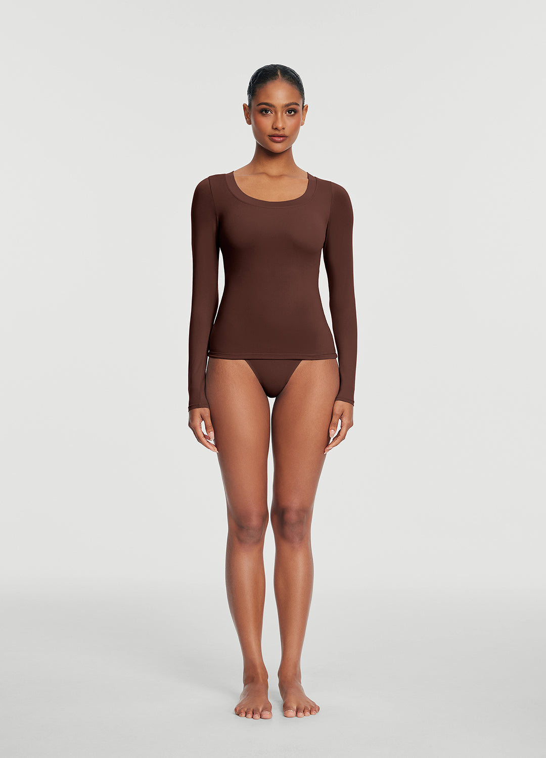 Scoop Neck Long Sleeve Top - Image 2