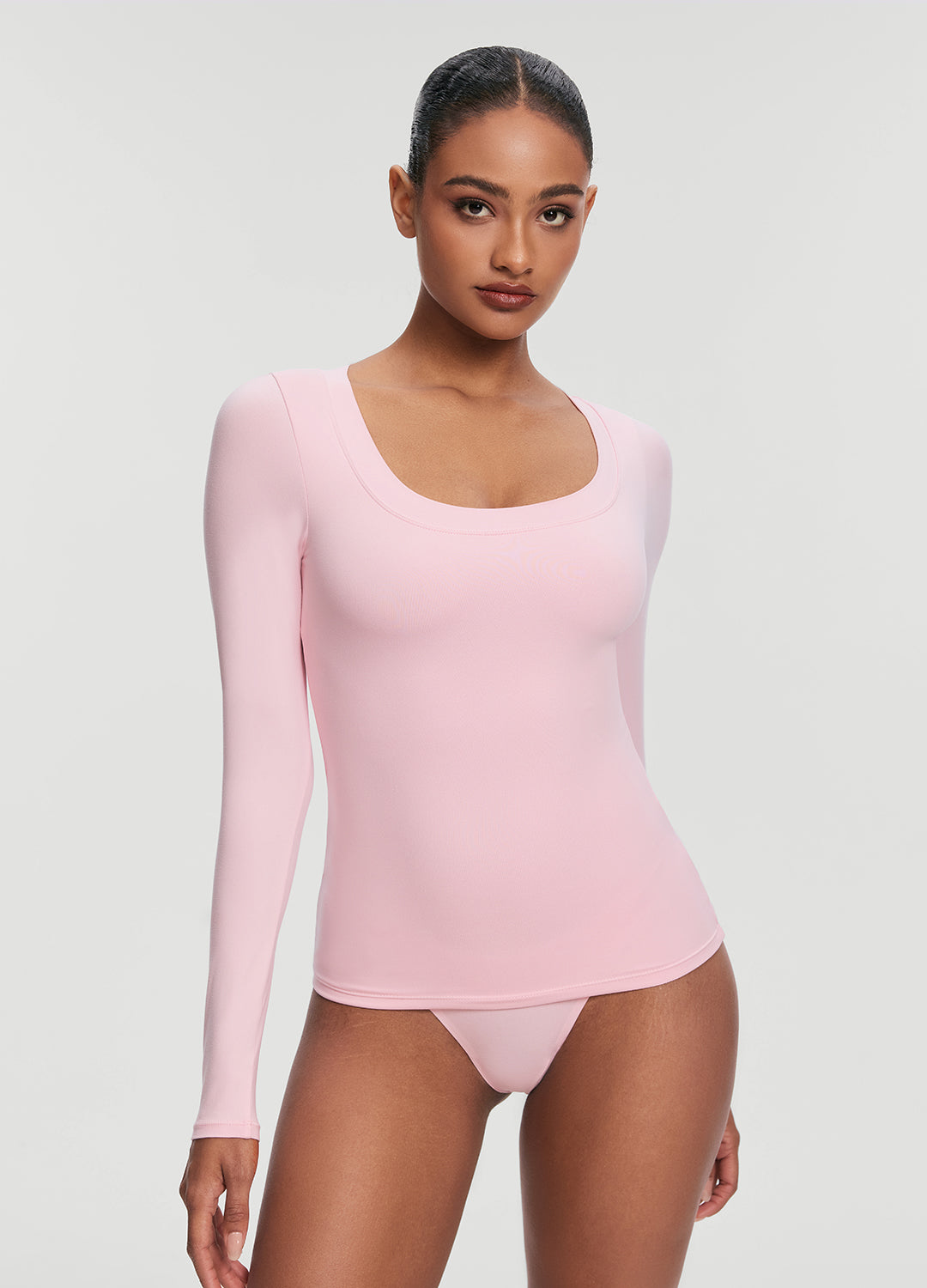 Scoop Neck Long Sleeve Top - Image 3