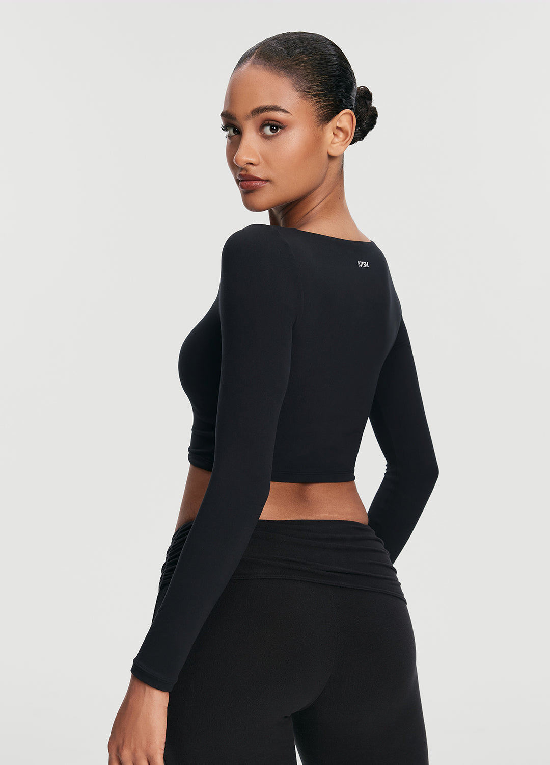 Cropped Round Neck Top - Image 4