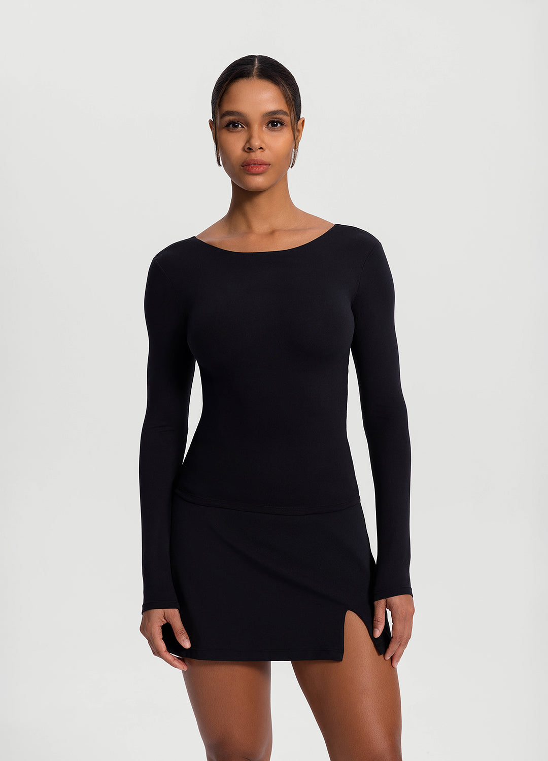 Open-Back Long Sleeve Top