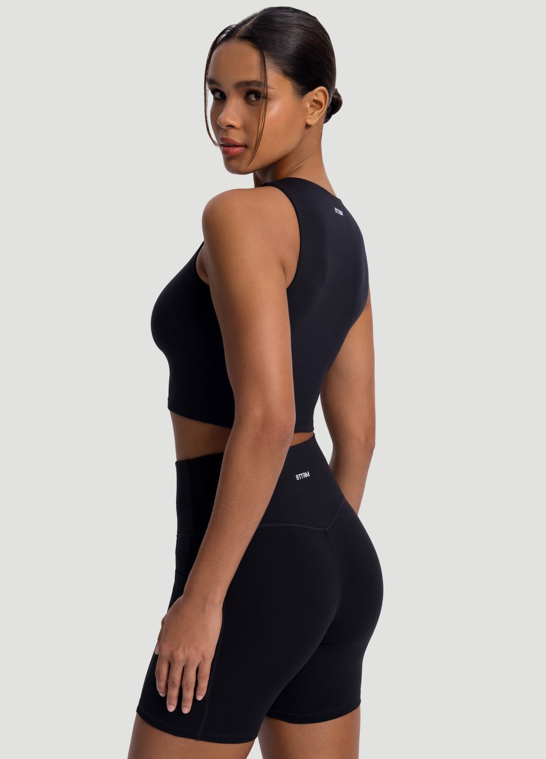 High Neck Cropped Tank Top - Image 2