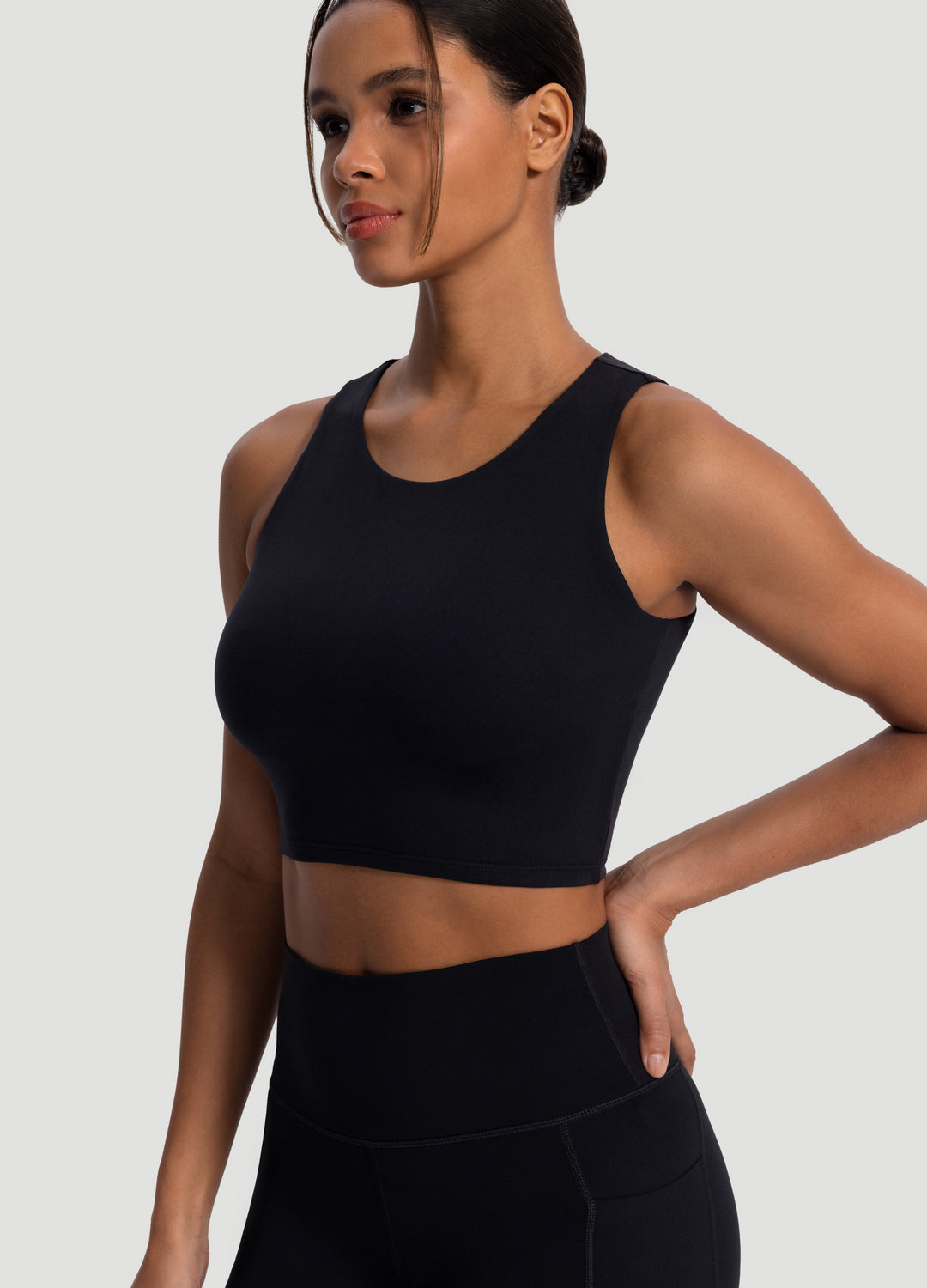 High Neck Cropped Tank Top - Image 4