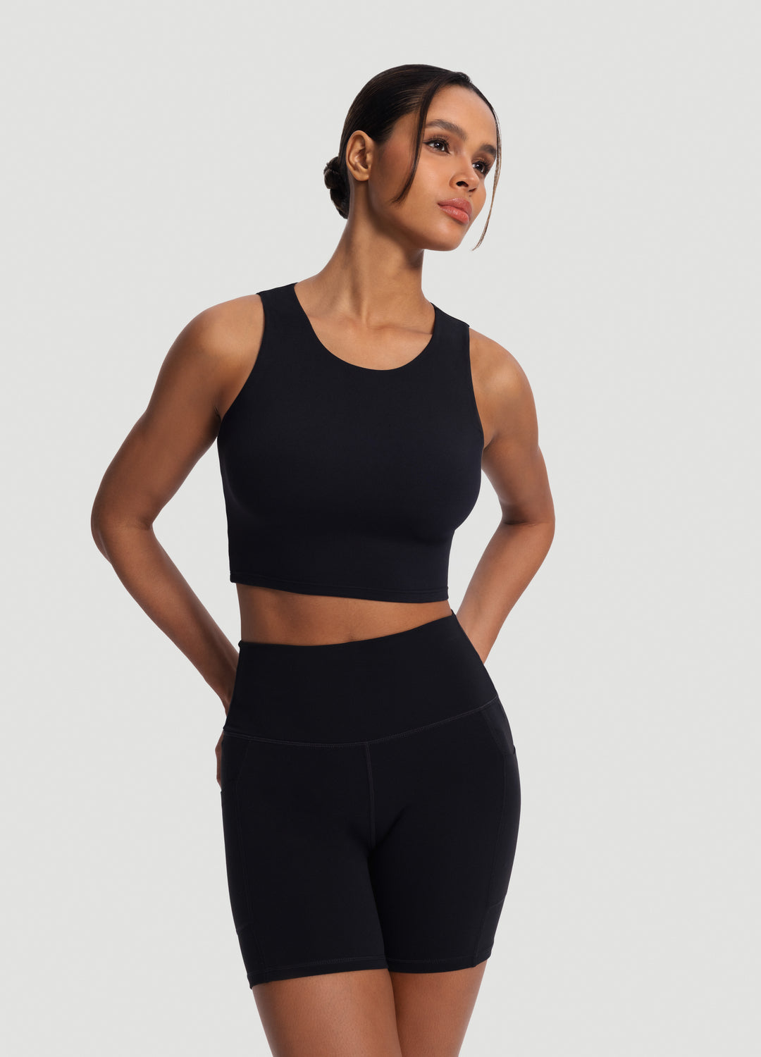High Neck Cropped Tank Top - Image 5