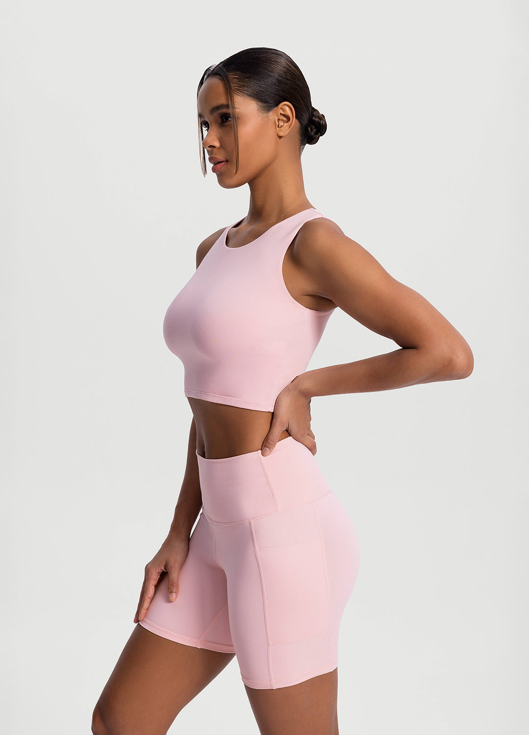 High Neck Cropped Tank Top - Image 2