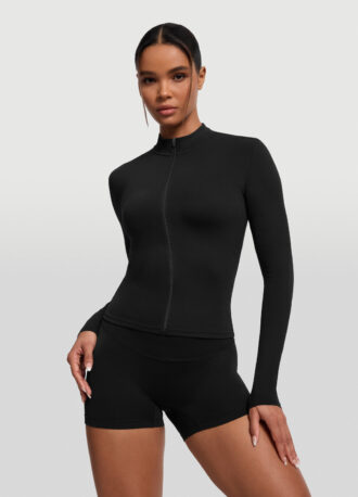 Sleek Zip-Up Long Sleeve Jacket