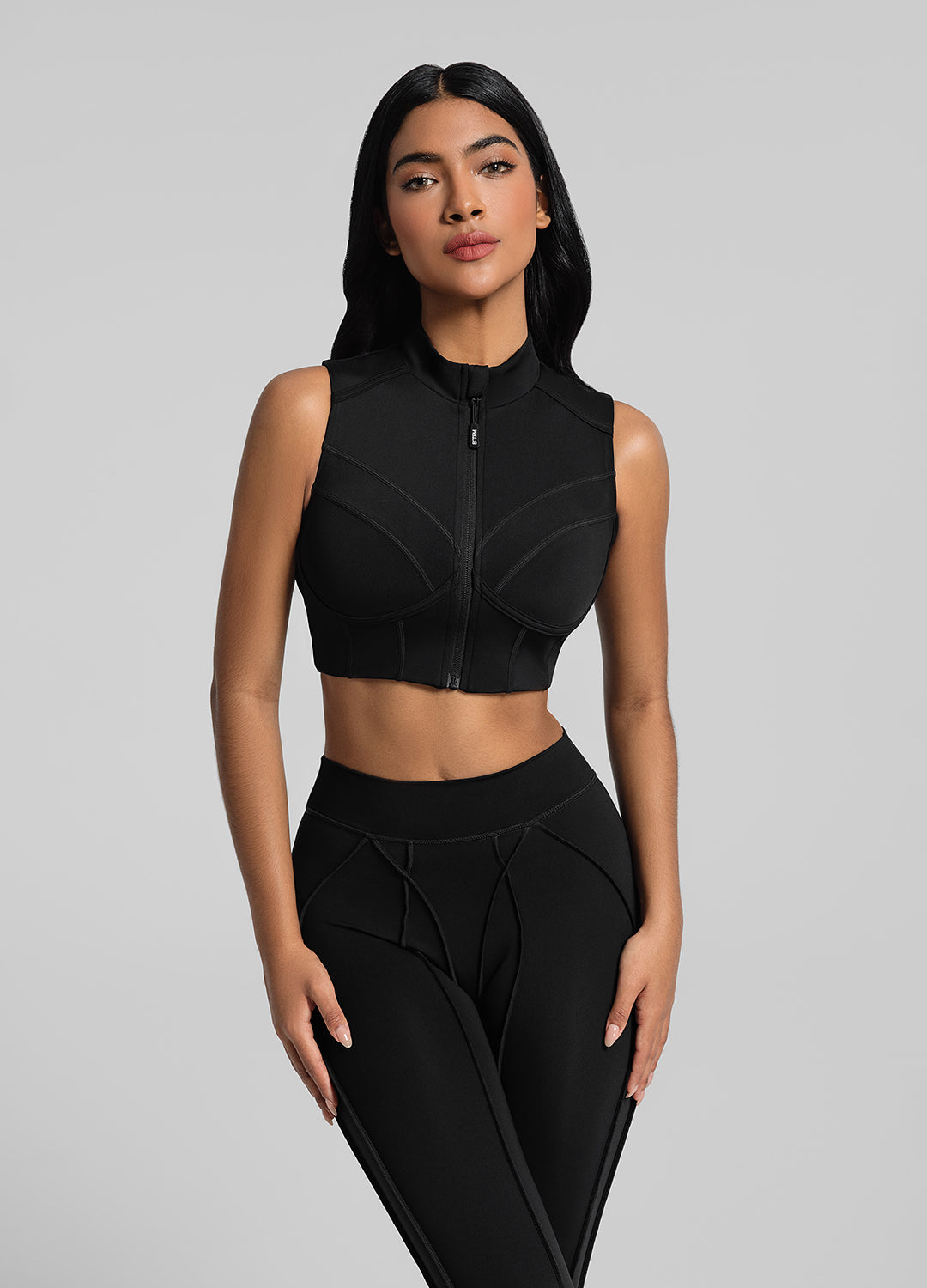 High-Neck Zip-Up Top - Image 2