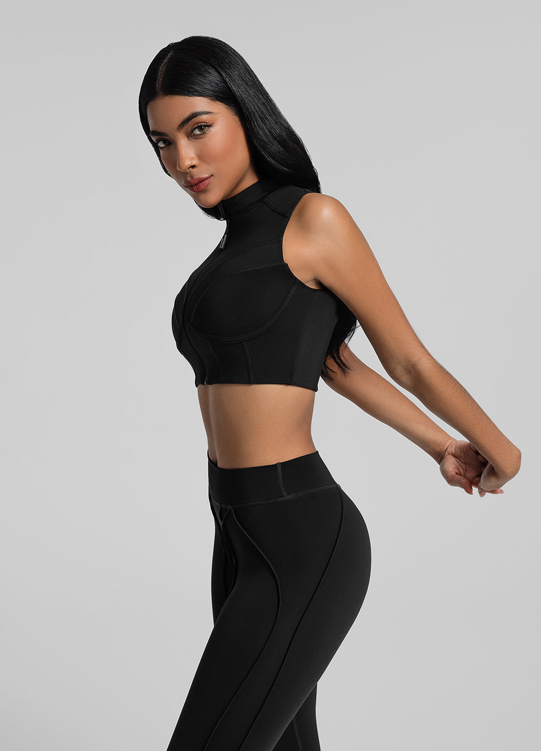 High-Neck Zip-Up Top - Image 3