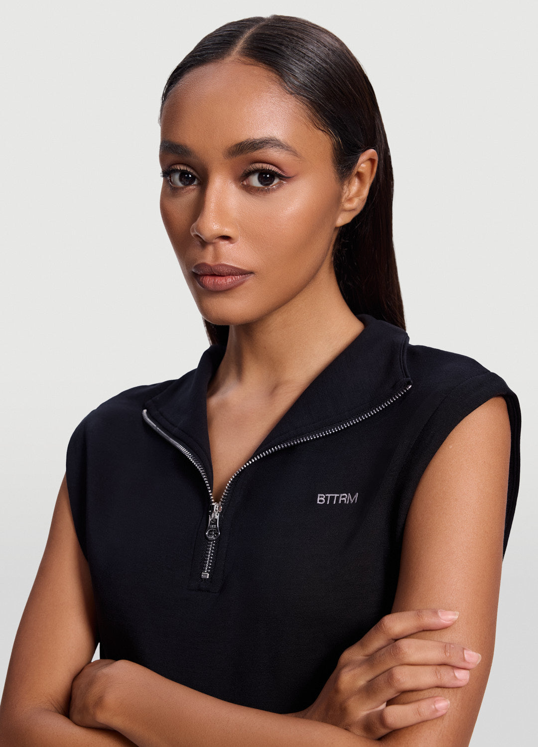 Sleeveless Half-Zip Sweatshirt - Image 4
