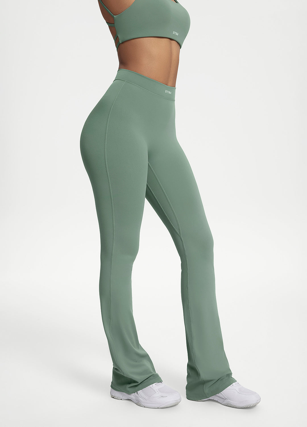 Scrunch Back Flared Leggings - Image 2
