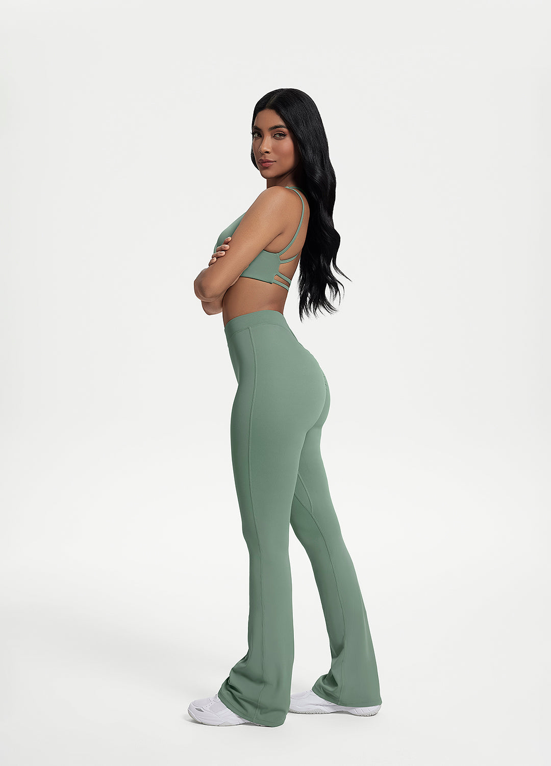 Scrunch Back Flared Leggings - Image 6