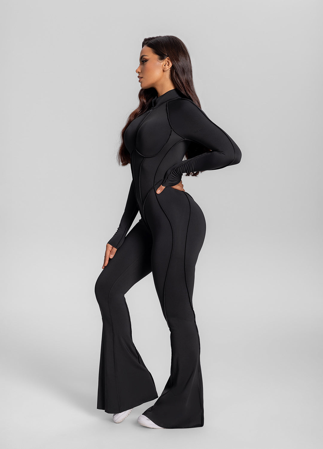 Flared Closed-Back Catsuit - Image 2