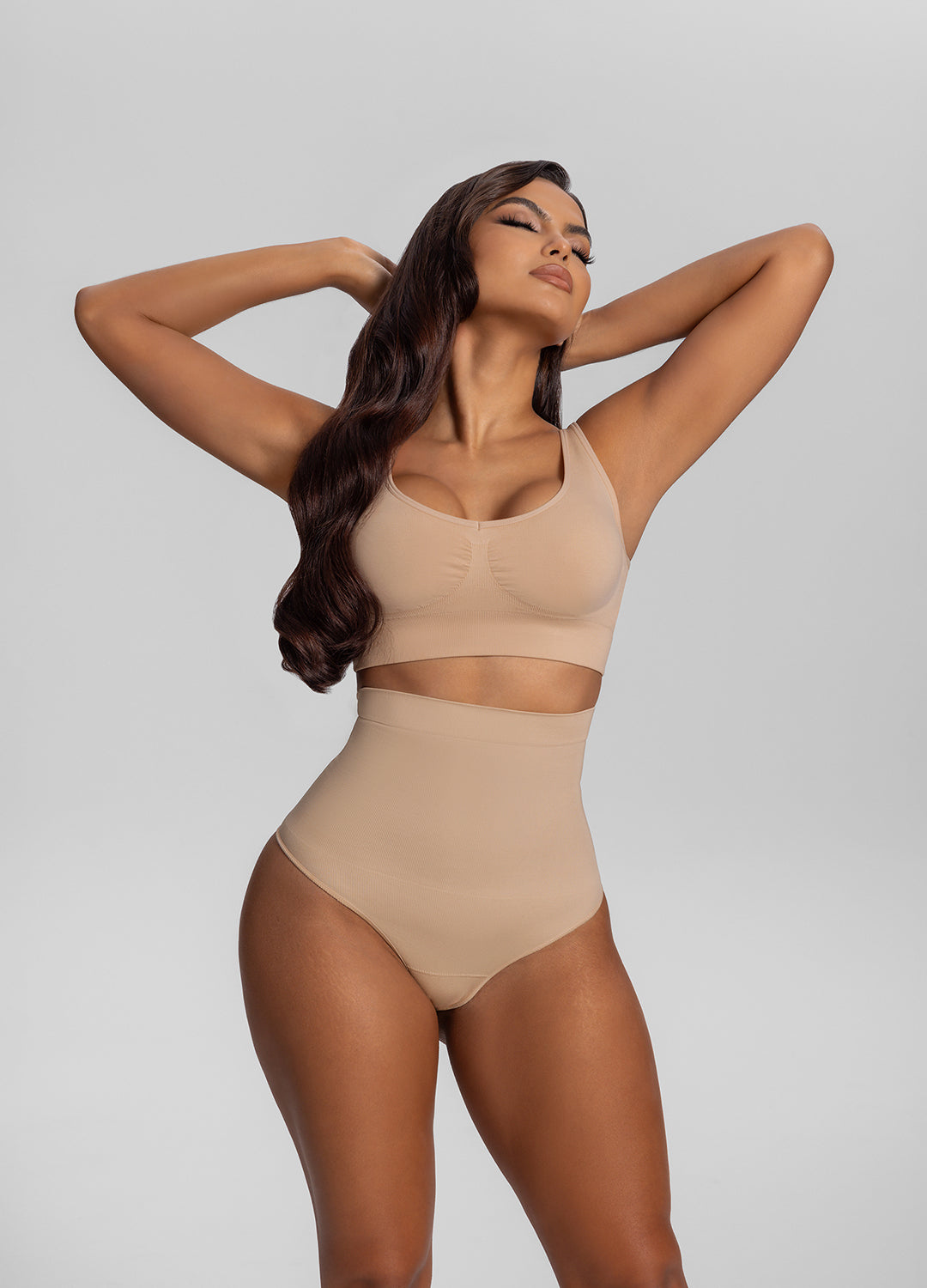 Seamless High-Waisted Tummy-Control Shaping Thong - Image 6