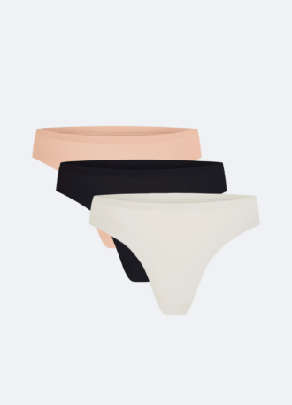 Seamless Mid-Rise Thong 3-Pack