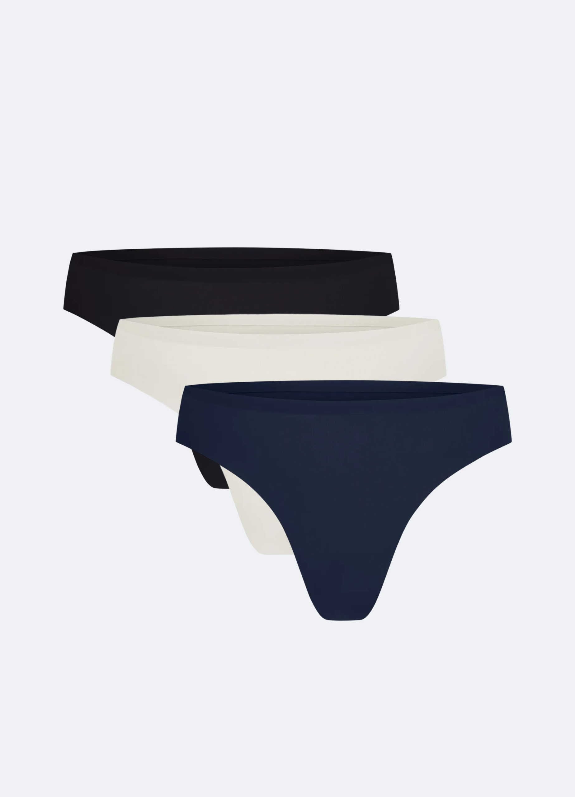 Seamless Mid-Rise Thong 3-Pack