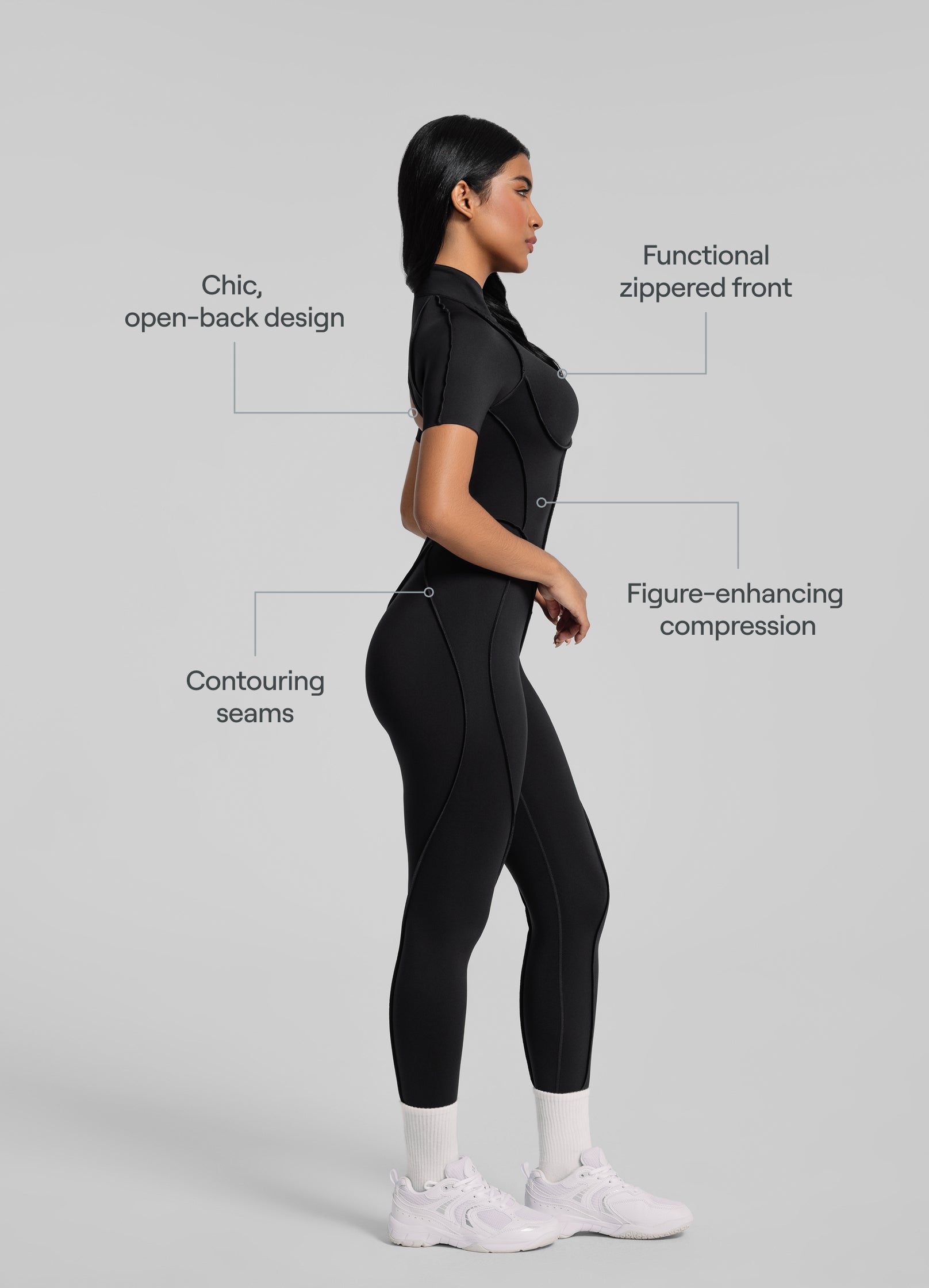 Short Sleeve Full-Length Catsuit - Image 2