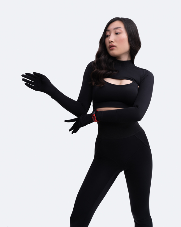 Glove Sleeve Crop Top - Image 2