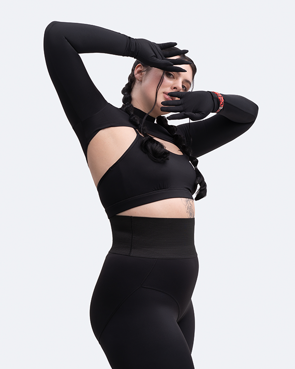 Glove Sleeve Crop Top - Image 12