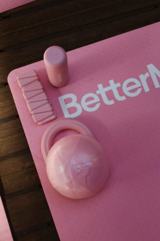 Pink Yoga Mat with Big Logo