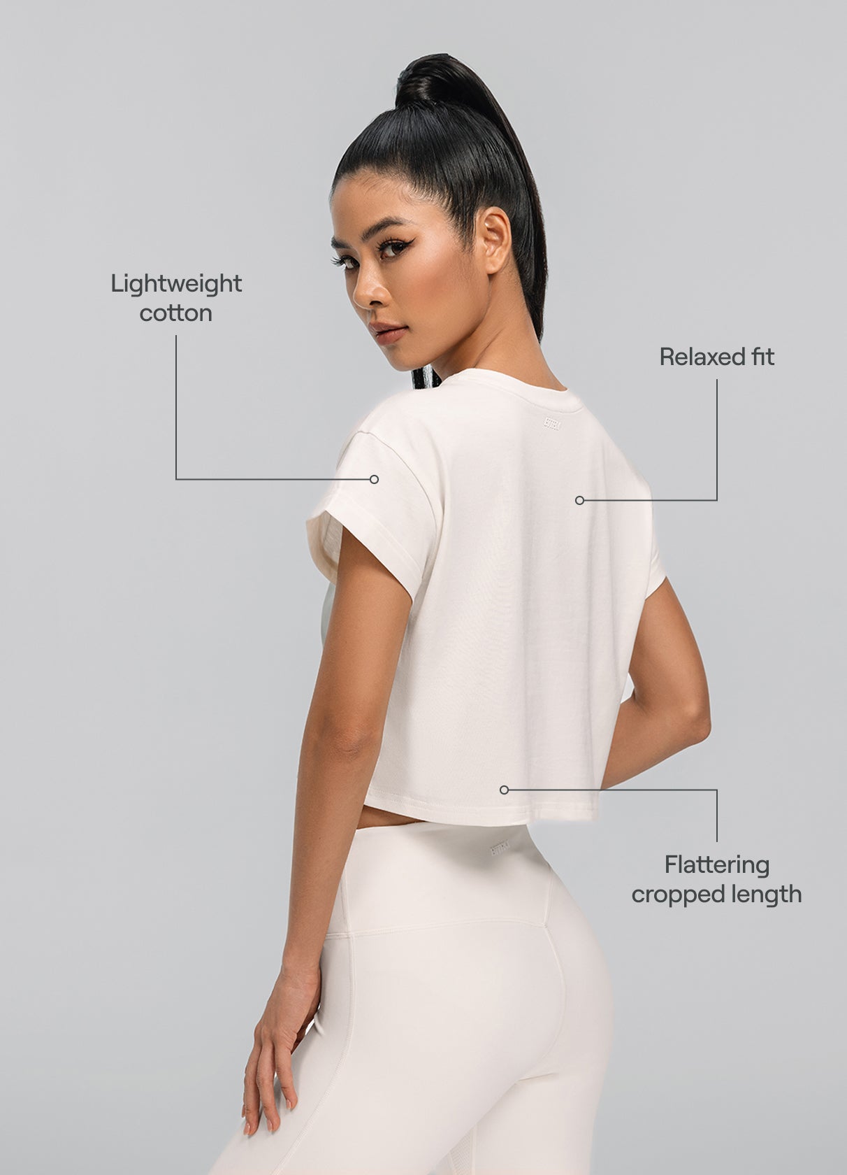 Cropped Cotton T-Shirt - Image 2