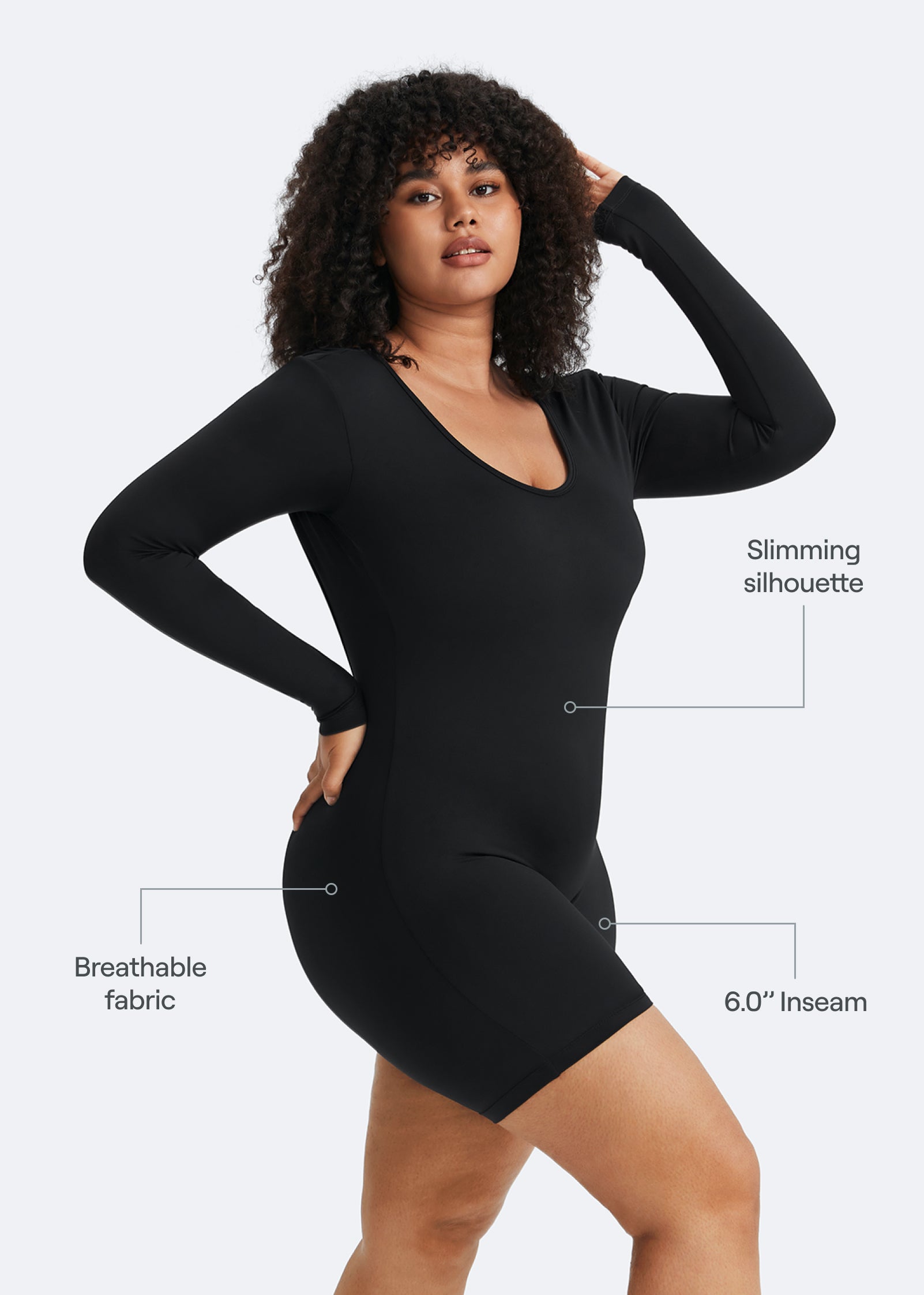 U-back Long Sleeve Bodysuit - Image 8