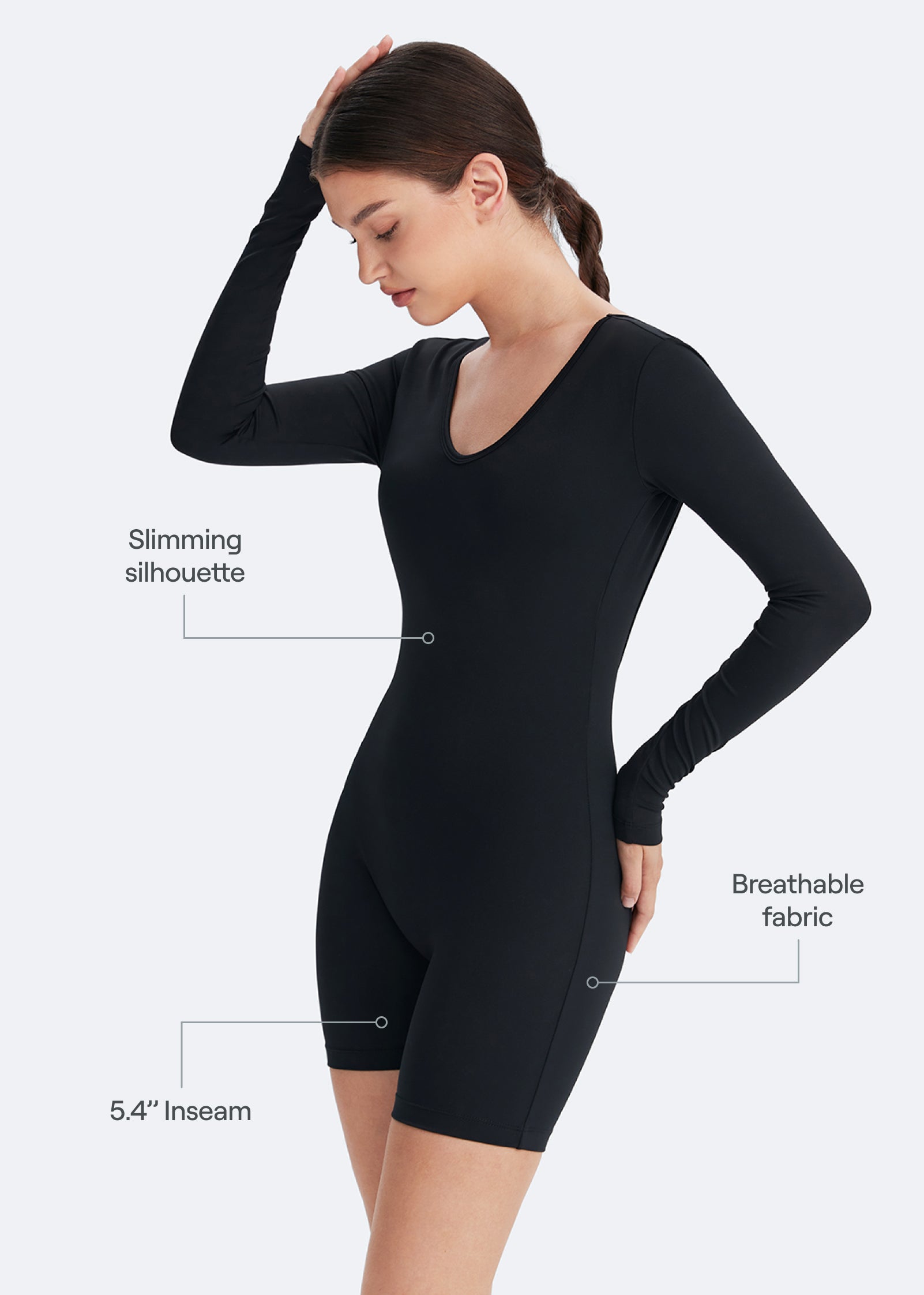 U-back Long Sleeve Bodysuit - Image 3