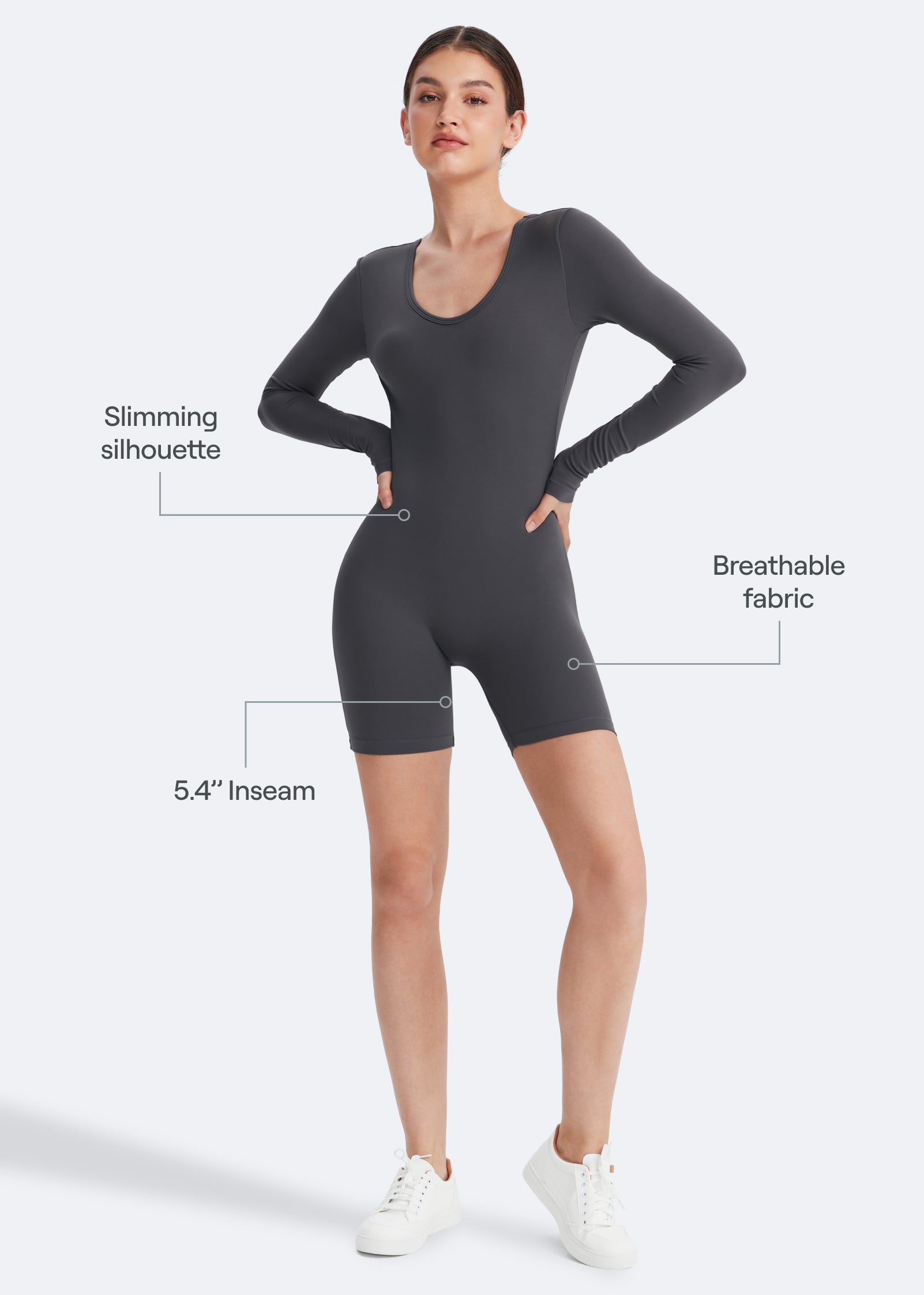 U-back Long Sleeve Bodysuit - Image 3