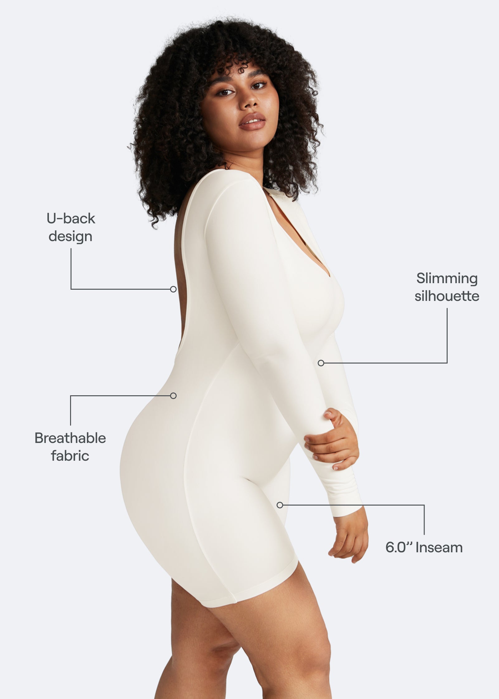 U-back Long Sleeve Bodysuit - Image 8