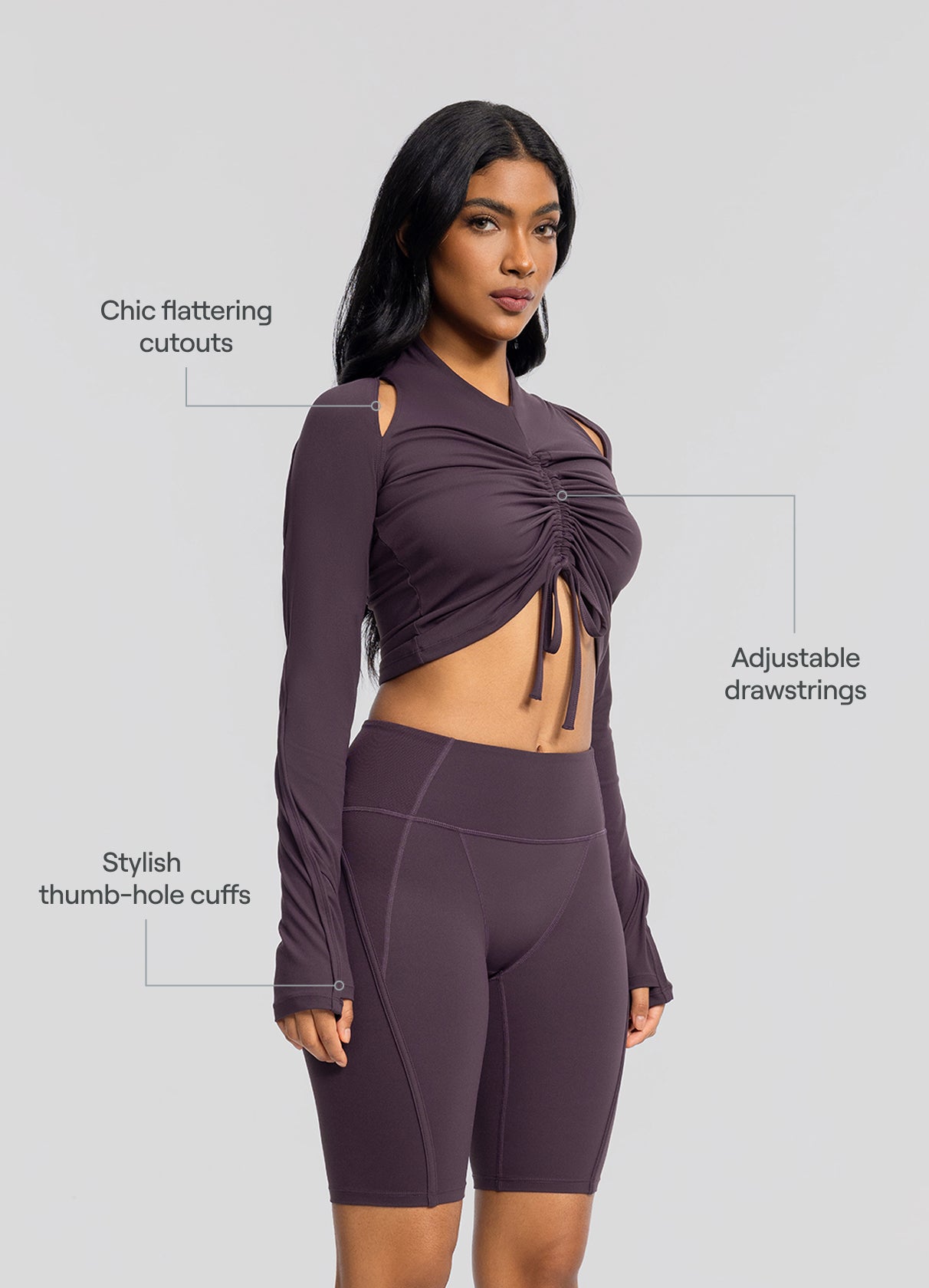 Drawstring Crop Top - Image 2