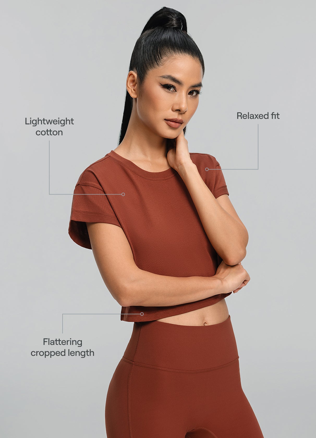 Cropped Cotton T-Shirt - Image 2
