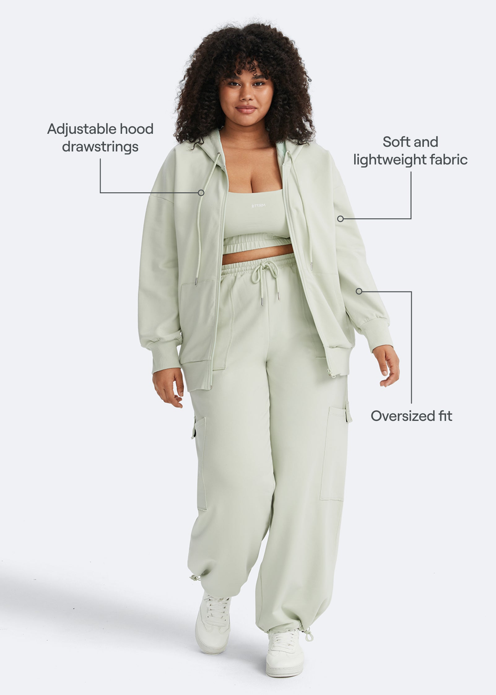 Zip Up Hoodie with Pockets - Image 8