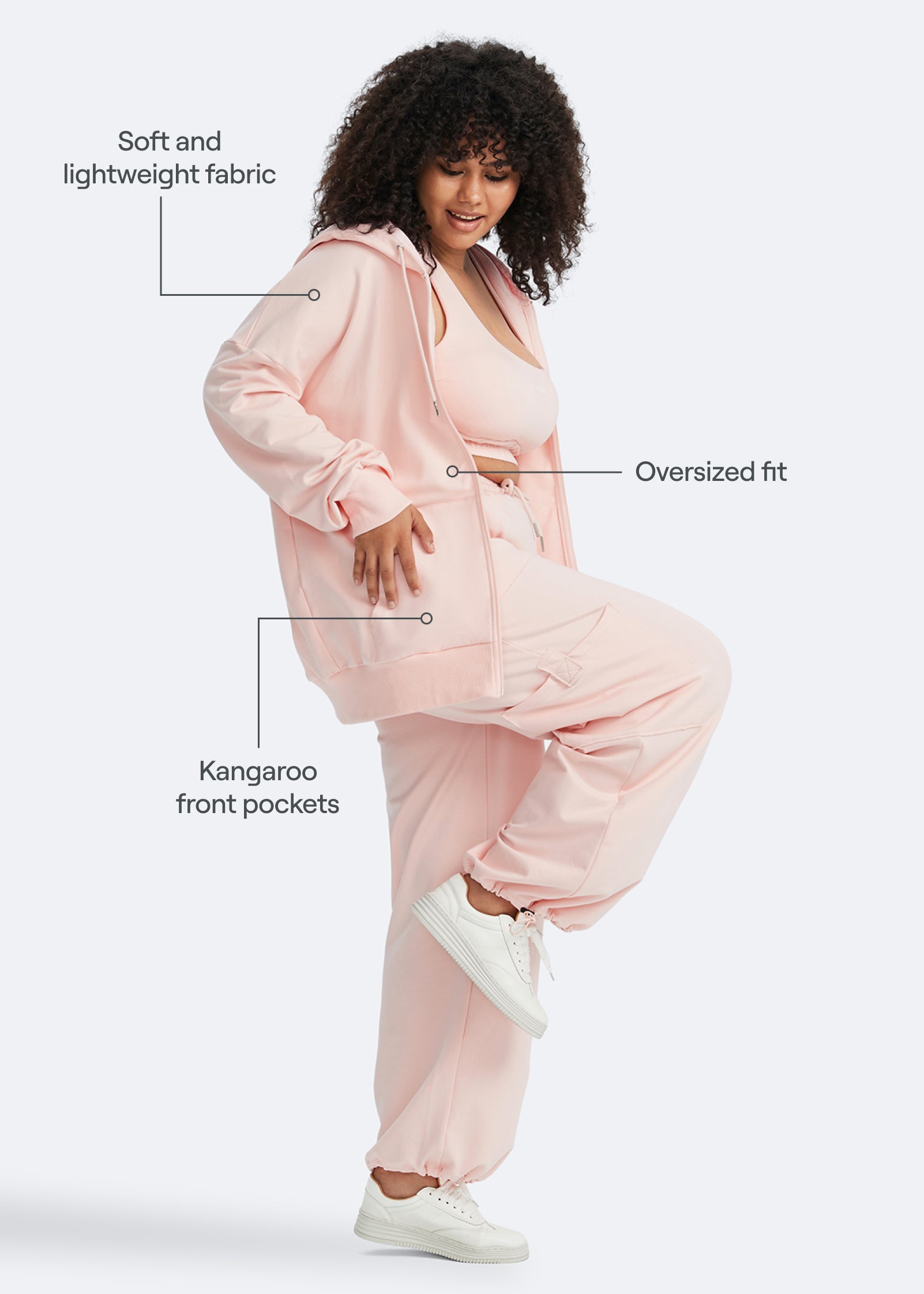 Zip Up Hoodie with Pockets - Image 8